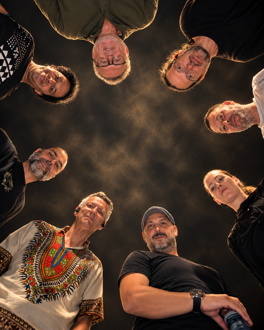 The eight musicians of The Spirit of TOTO photographed together